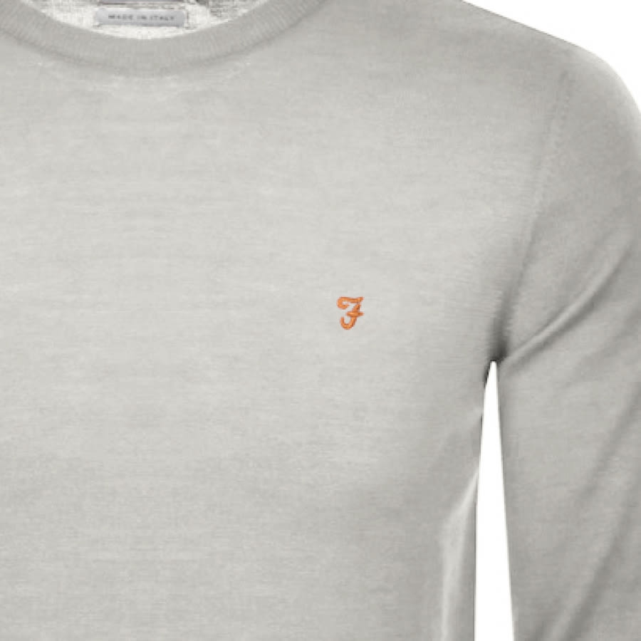 Alternative Image for ProductFarah Vintage Mullen Wool Jumper Grey3